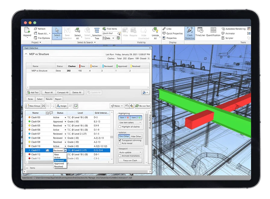 Navisworks Manage program