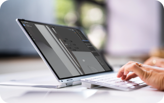 Using Blender on tablet to model and edit 3D scenes in a browser