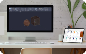 AutoCAD for Mac interface opened in a cloud browser workspace