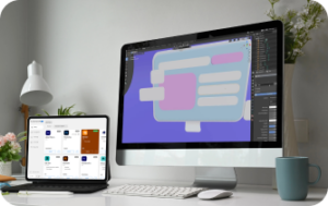 Using Blender on tablet to model and edit 3D scenes in a browser