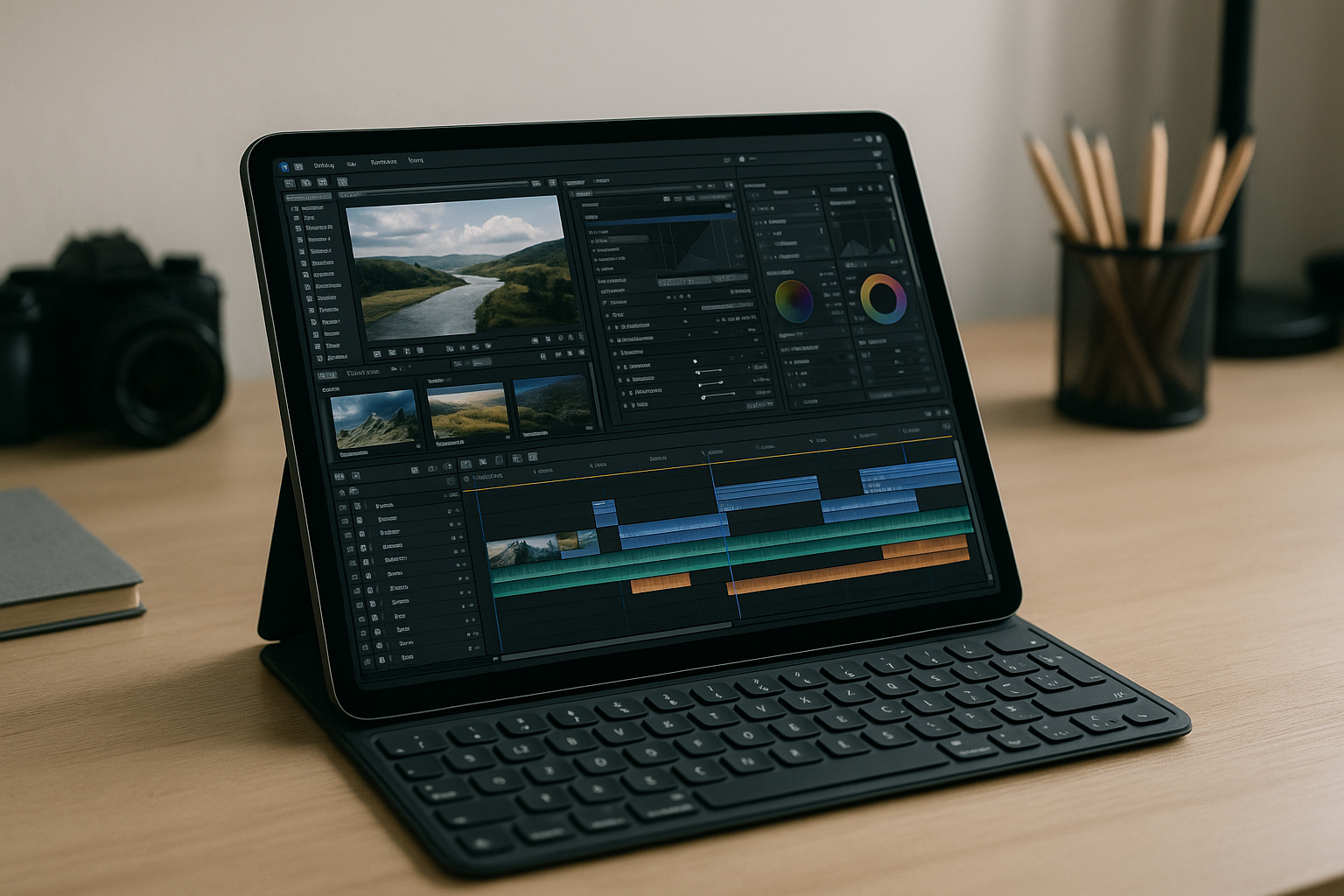 Why You’re Searching for Sony Vegas Pro online on non‑Windows devices - realistic device from the article topic workspace with professional desktop software