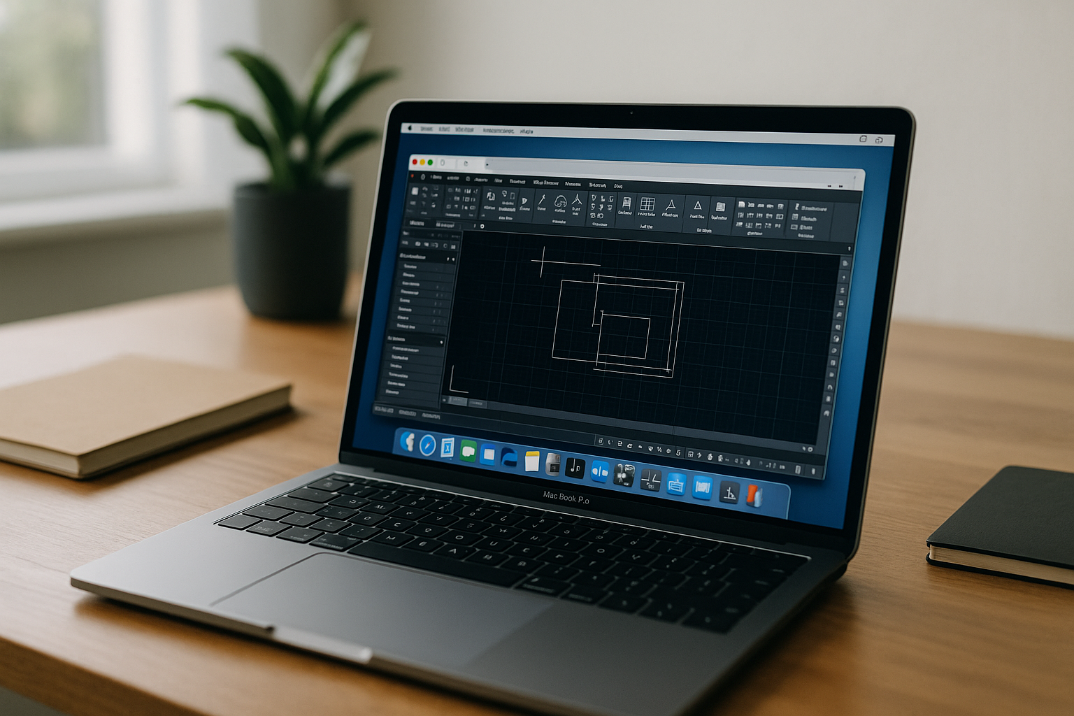AutoCAD Macintosh challenges: when your Mac won’t deliver - realistic Mac workspace with AutoCAD