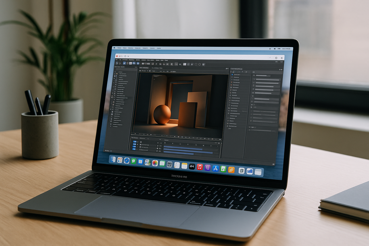 The real bottleneck in cinema 4d for mac workflows - realistic Mac workspace with professional desktop software