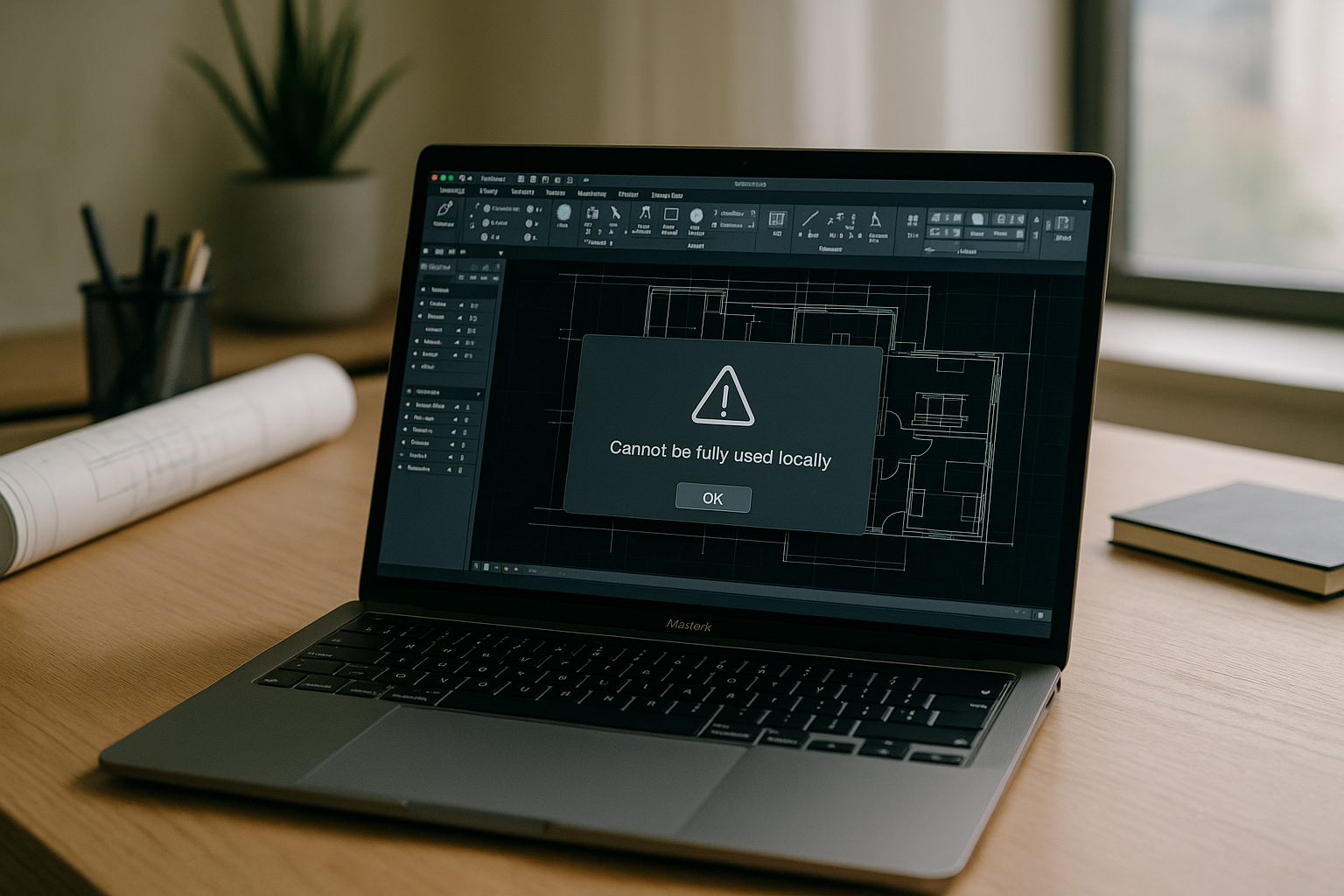 The real limits of AutoCAD for Mac on complex projects - realistic Mac workspace with AutoCAD