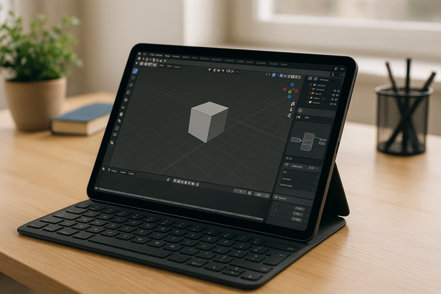 The real way to get blender online when your device can’t keep up - realistic device from the article topic workspace with Blender