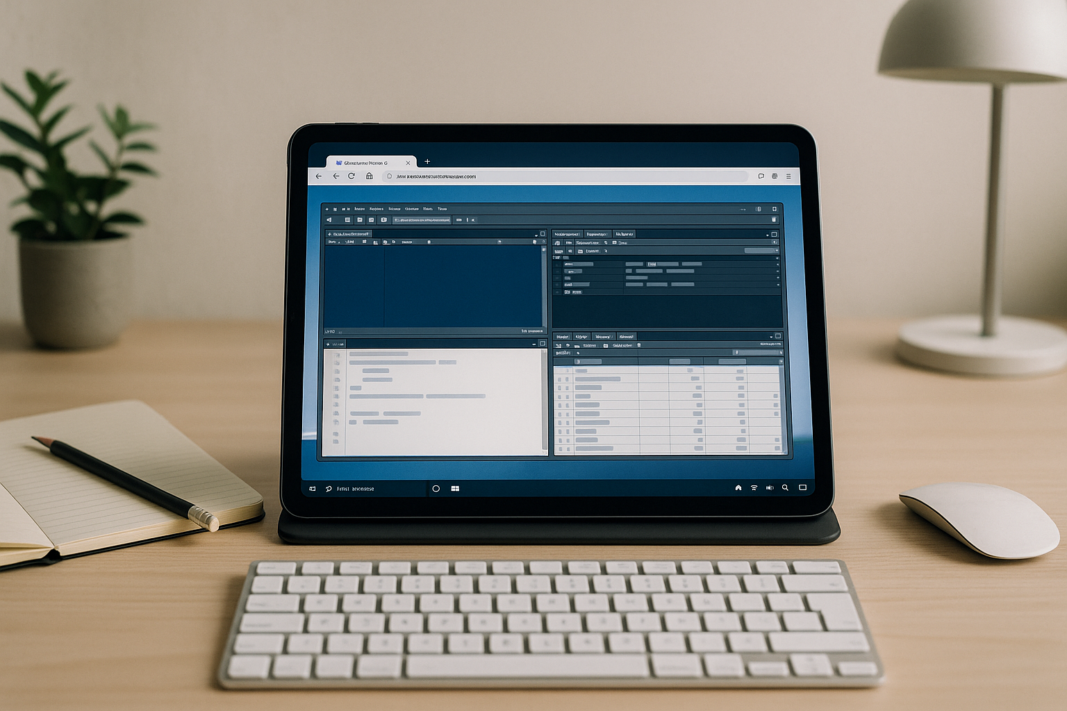 Data scientist coding in the browser to skip the download RStudio step.