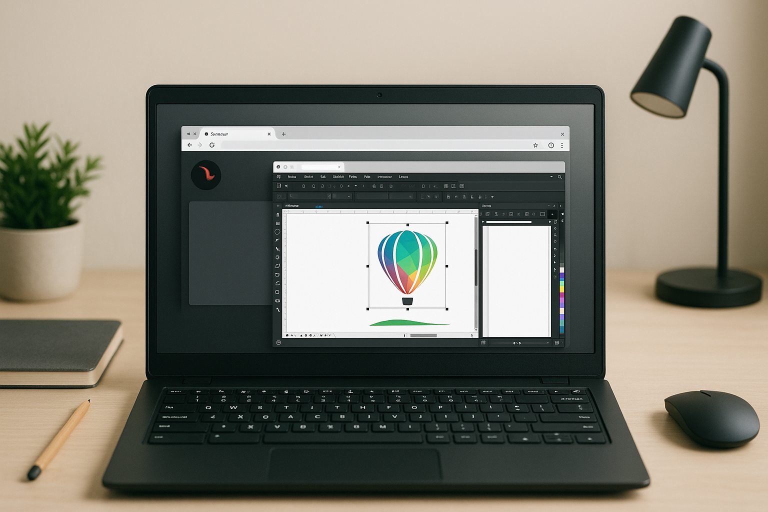 CorelDRAW Linux alternative running in a browser.