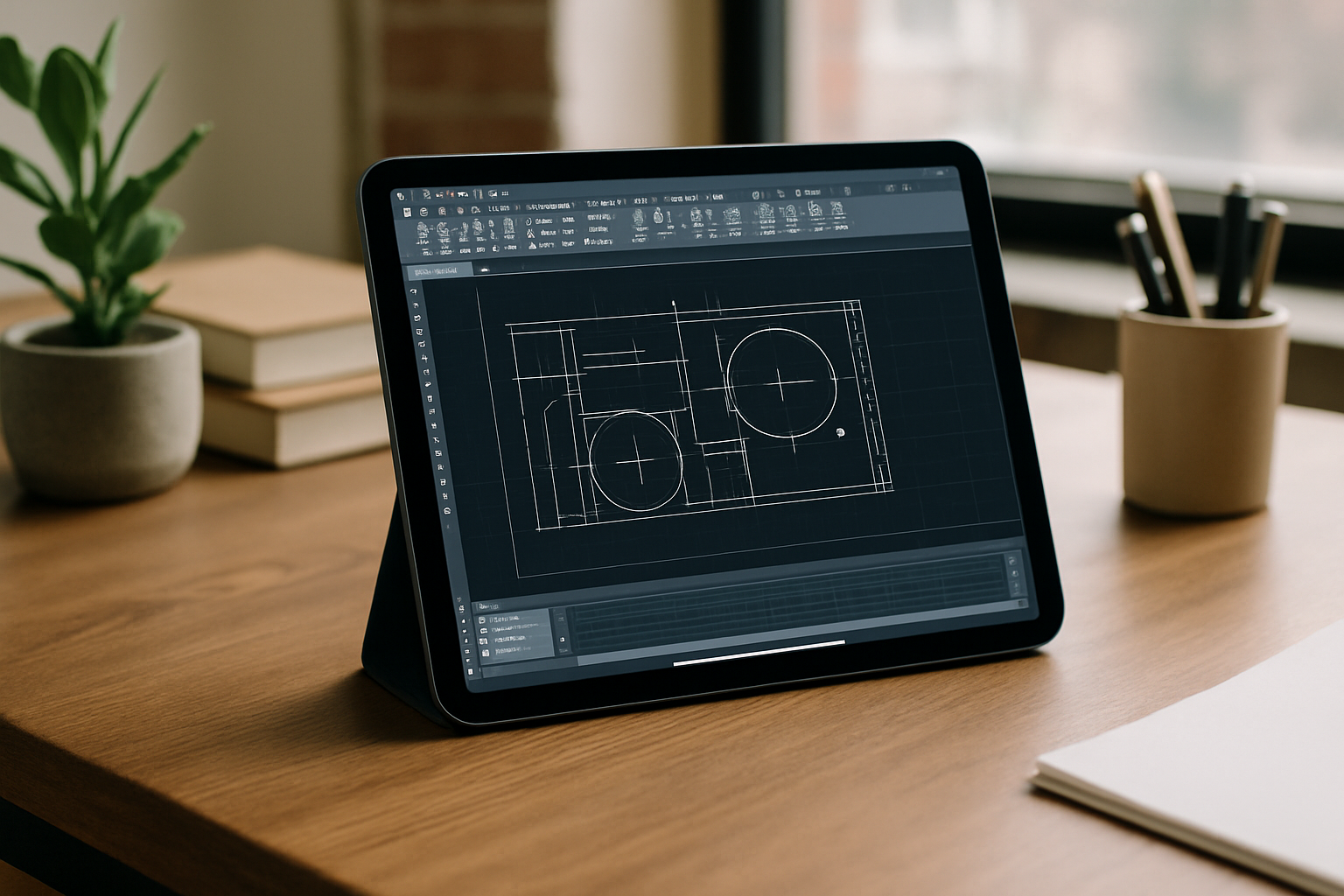 When You Need cloud based AutoCAD but Local PCs Fall Short - realistic device from the article topic workspace with autocad