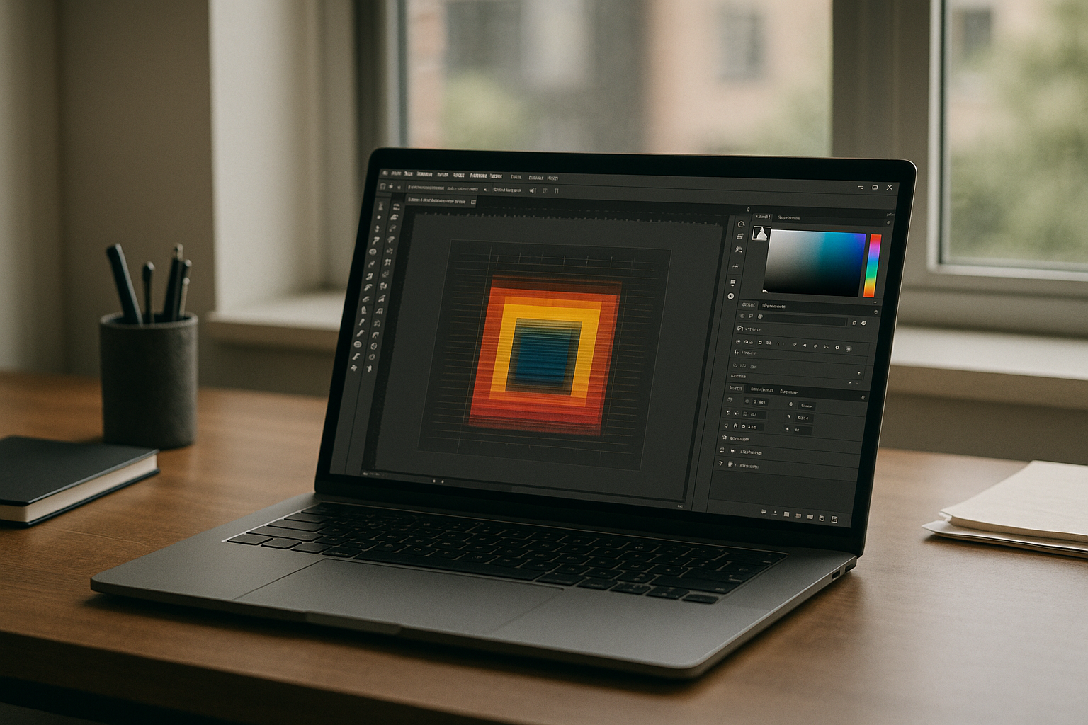 The Real Problem with Adobe Illustrator on Linux Workflows - laptop running professional desktop software