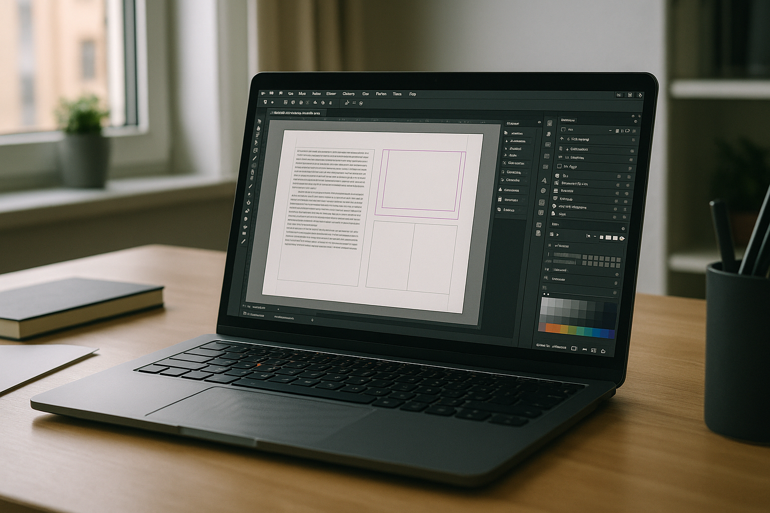 The InDesign Linux alternative professionals actually need - laptop running professional desktop software