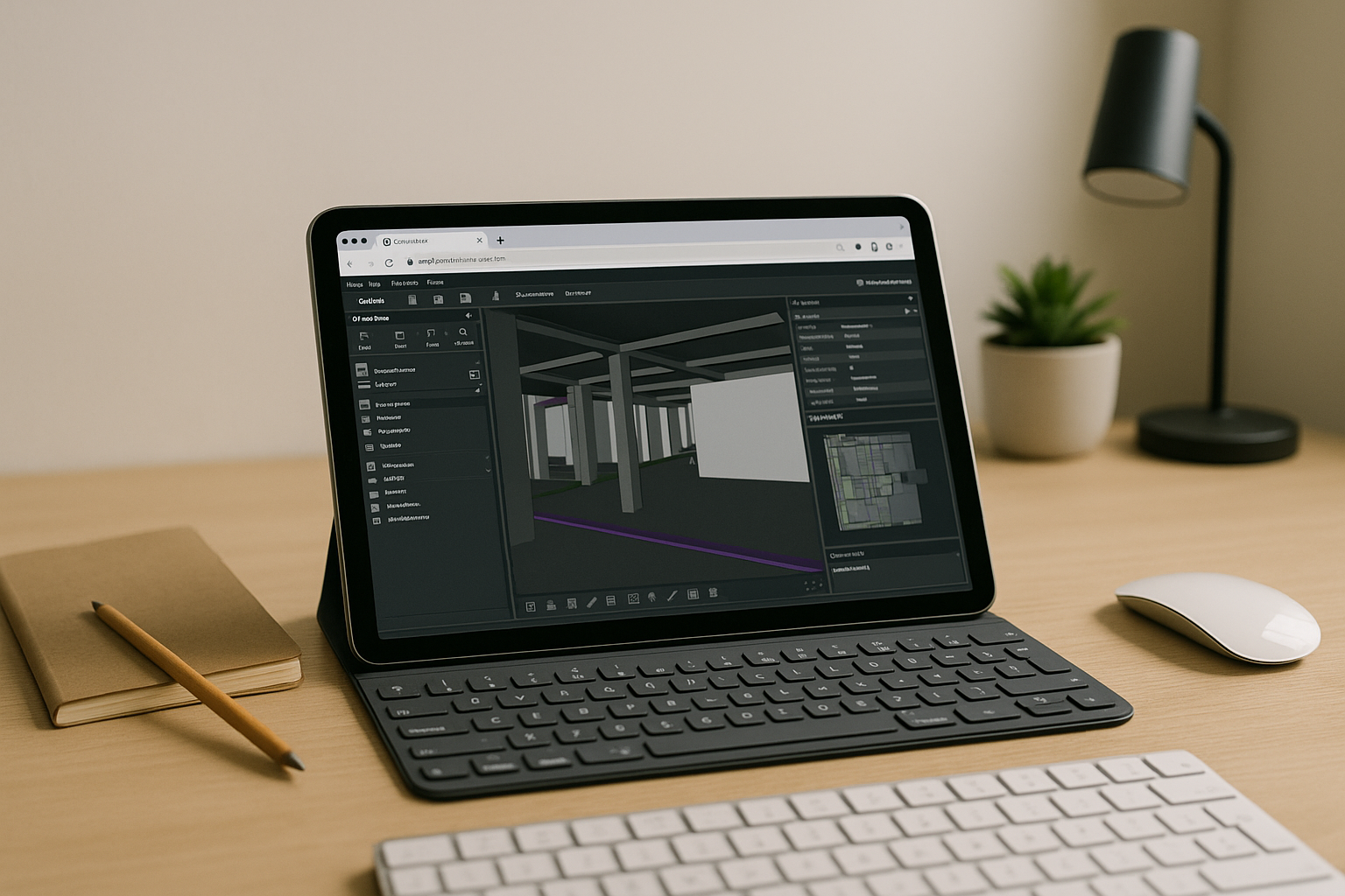 Engineer running Autodesk Navisworks Manage via Cloud PC in a web browser