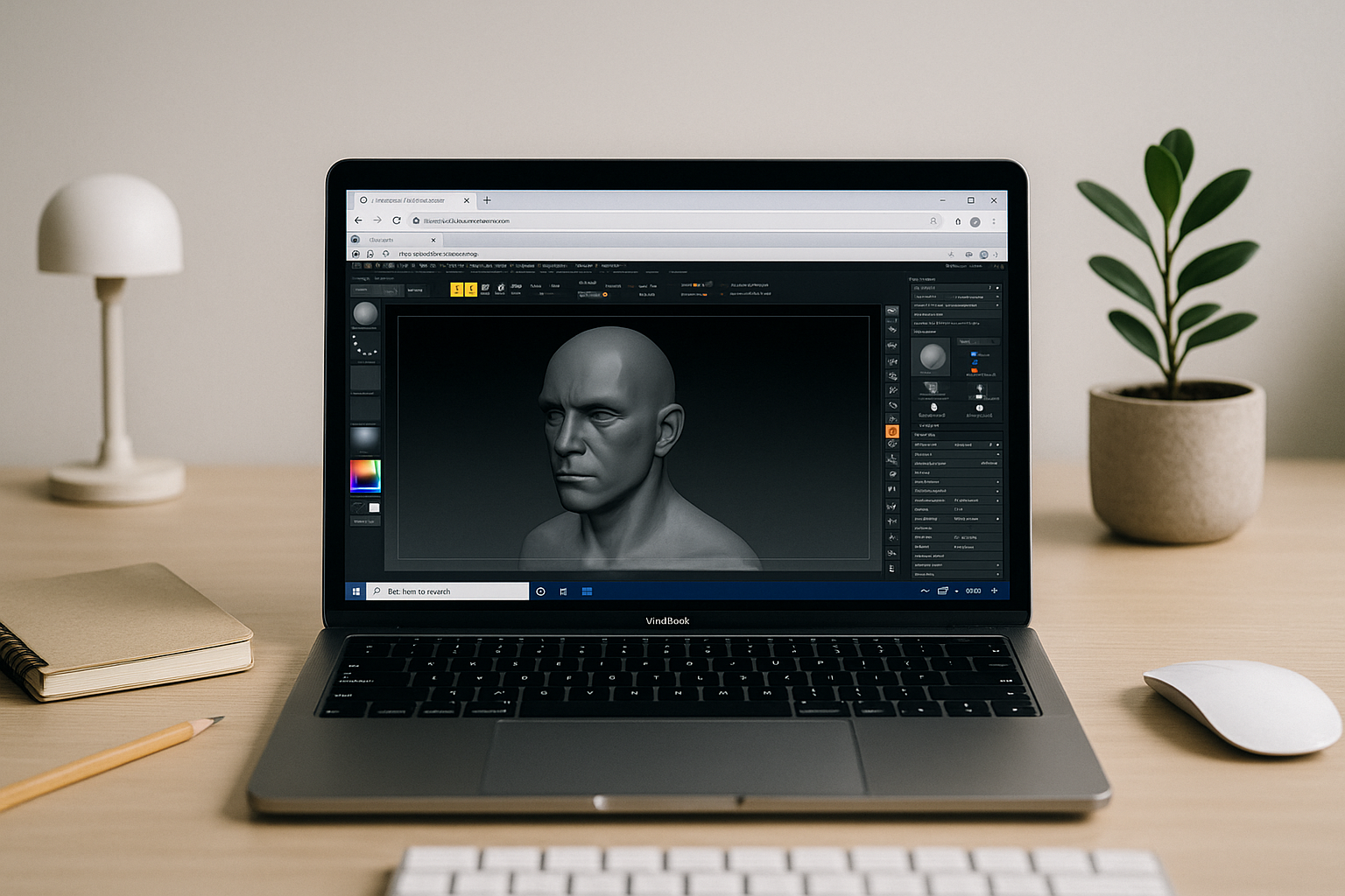 ZBrush Mac running in a browser-based desktop on macOS