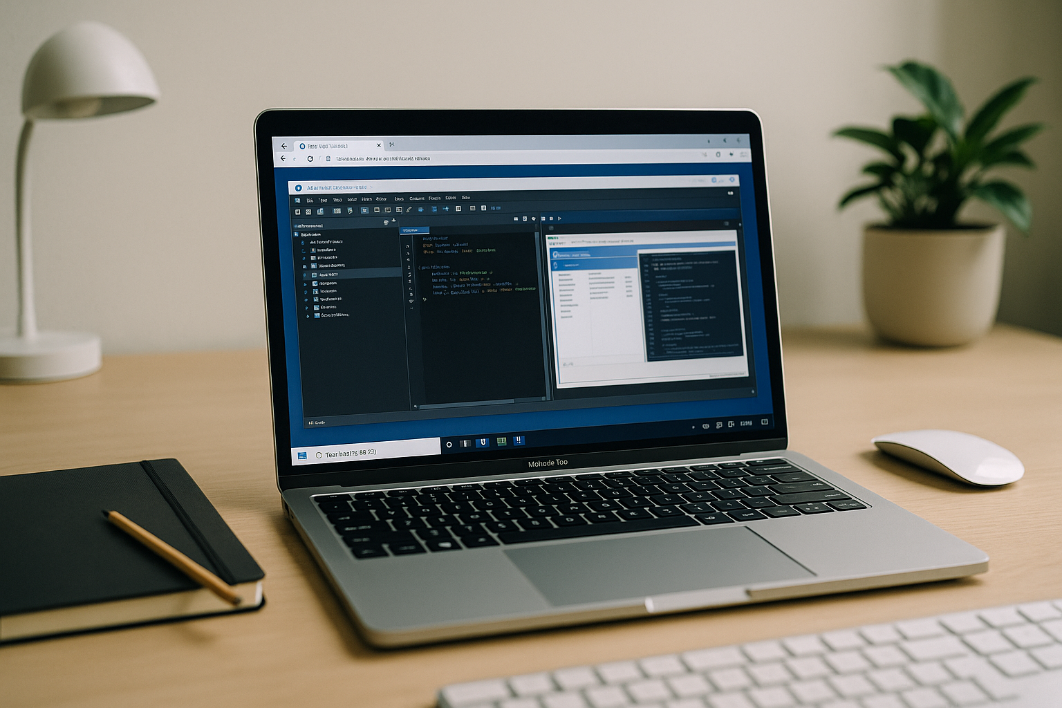 Data analyst running PyCharm Mac through a cloud PC in a browser-based workspace