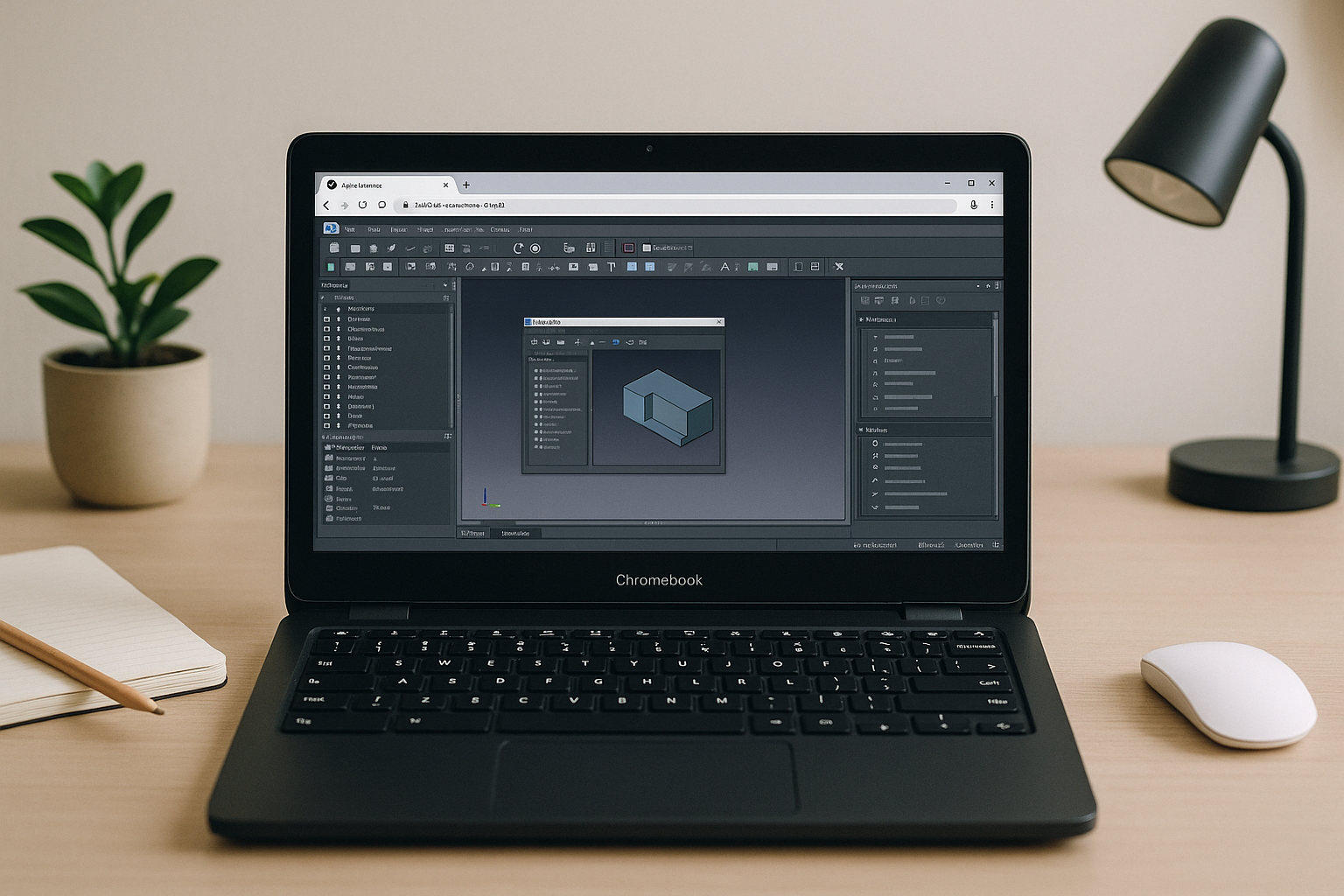 Browser-based software freecad with GPU acceleration on any device