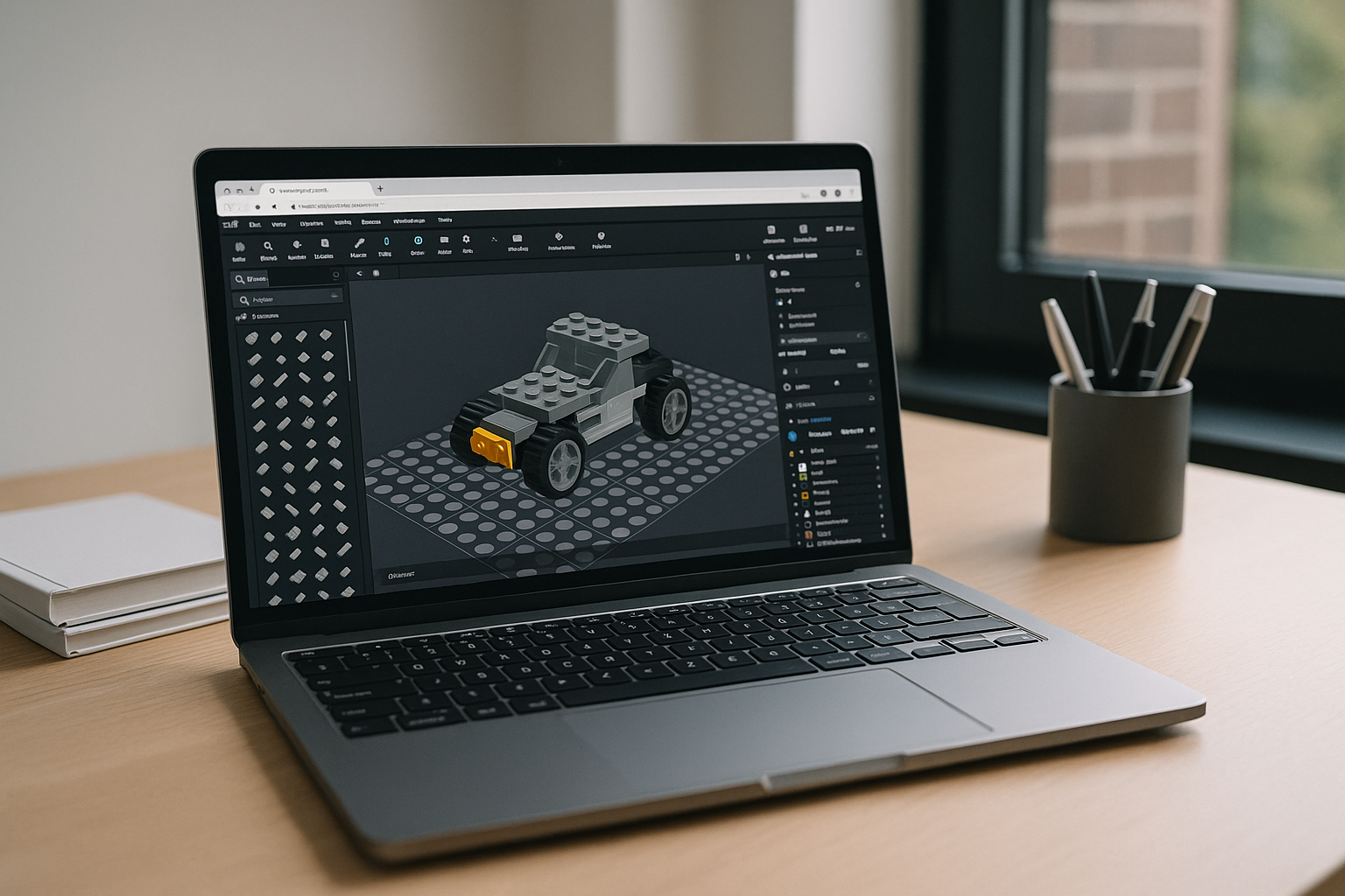 Research: 2026 trend toward Bricklink Studio online and hardware independence - laptop running professional desktop software