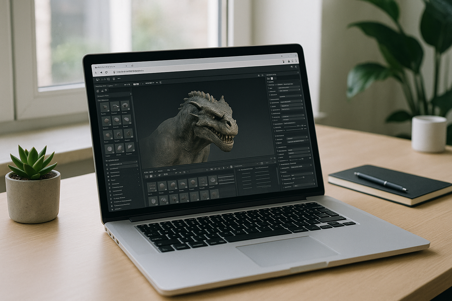 Best way to use Marmoset Toolbag 5 in browser with full GPU - laptop running professional desktop software