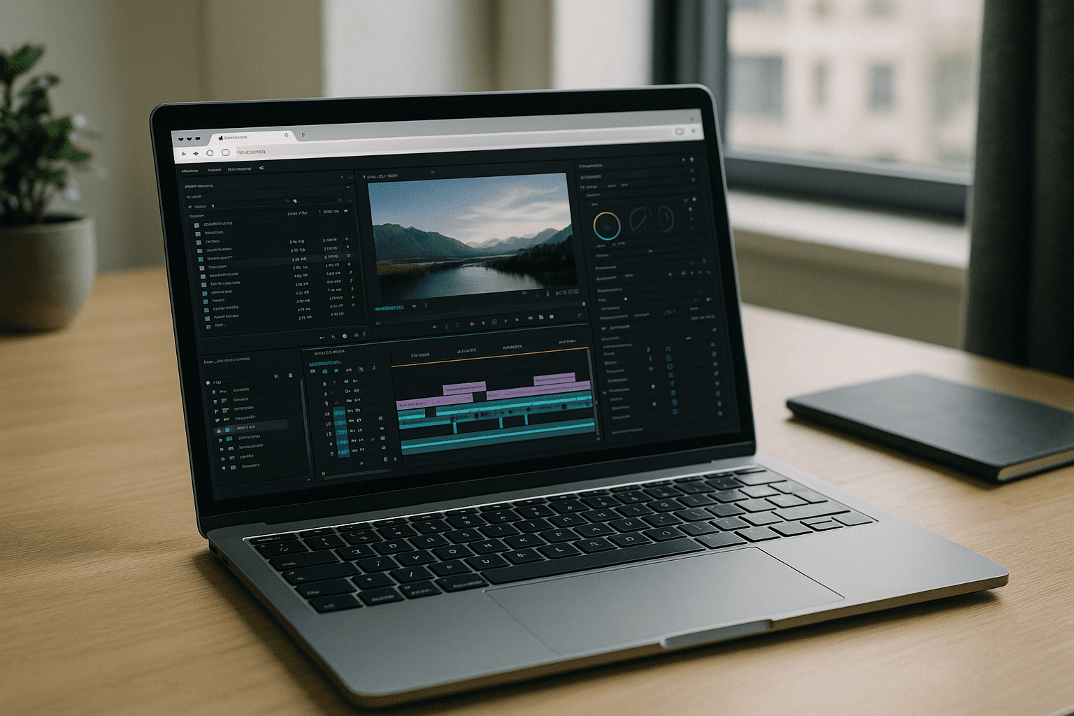 Best Path to Run Premiere Pro in Browser - laptop running professional desktop software