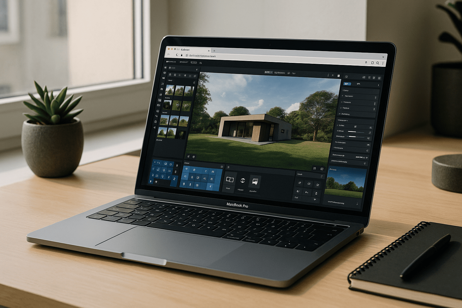 How Aristeem Delivers Lumion on macOS in the Browser - MacBook running professional desktop software