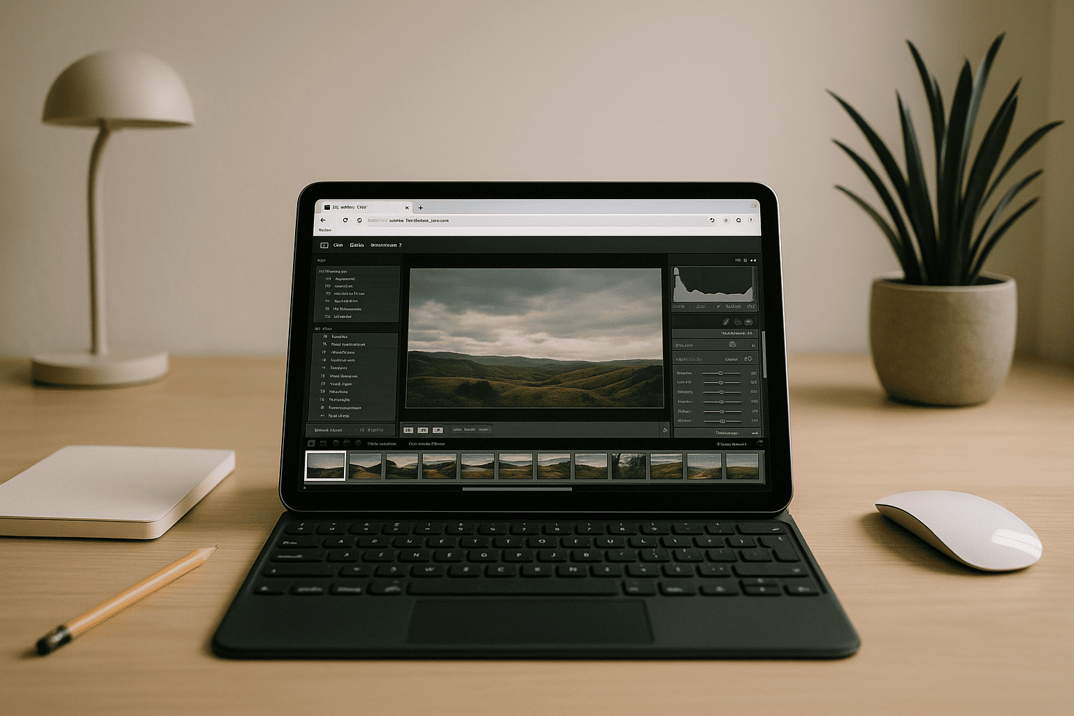 A browser-based workspace running lightroom and lightroom classic with full performance