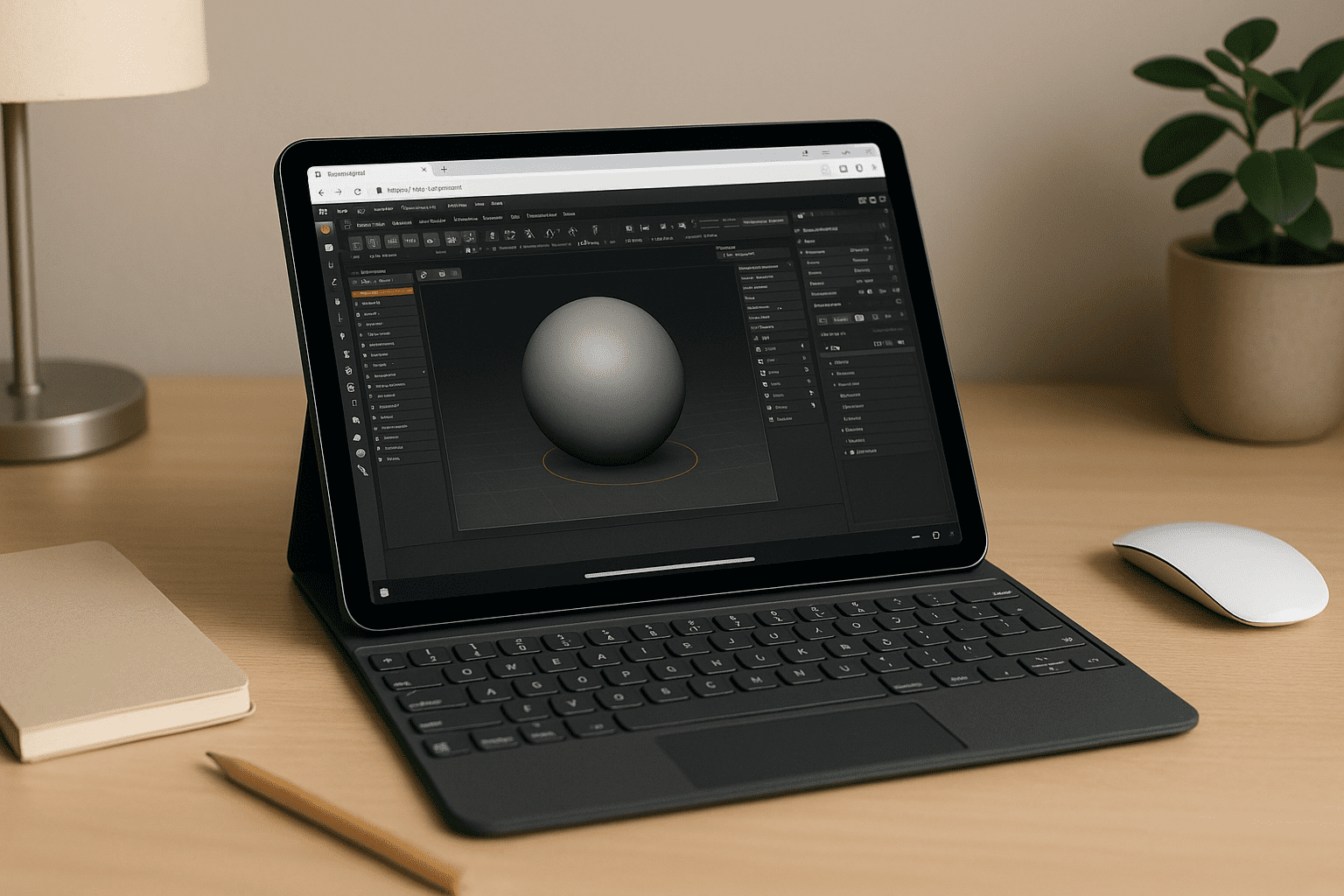 Launch software ZBrush in a browser without local installs