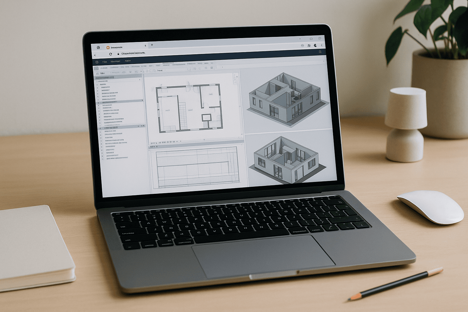Architect running Program Revit via cloud PC in a browser workspace from a laptop