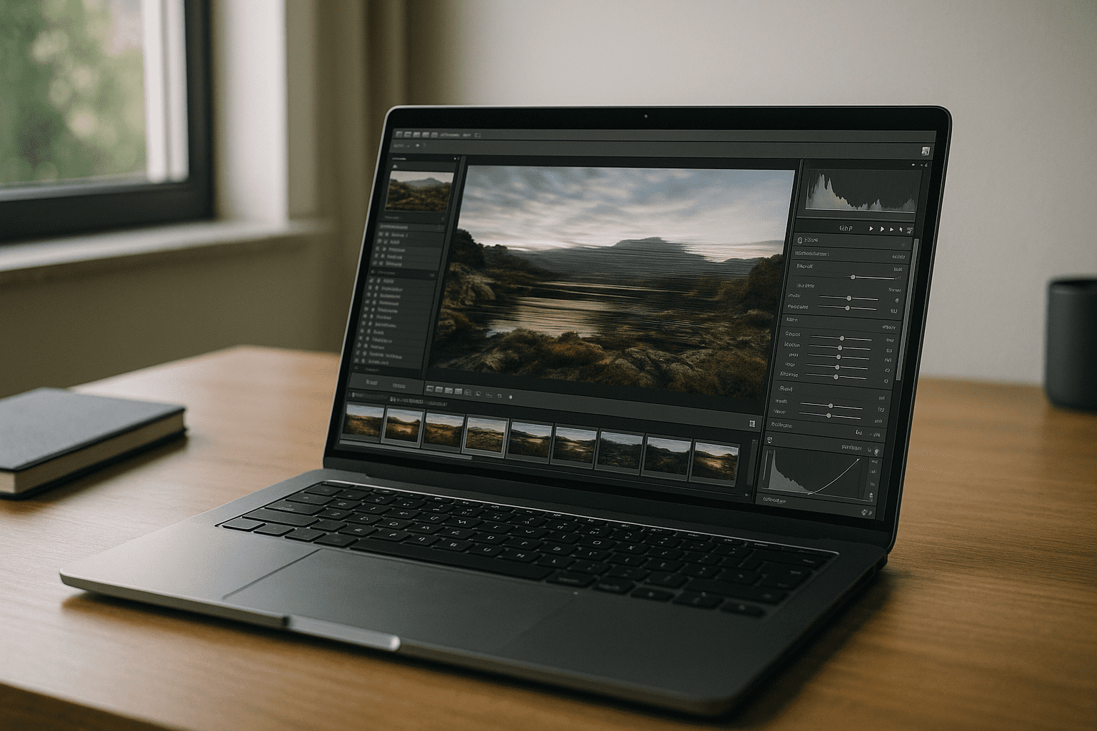 The Real Linux Lightroom Equivalent Challenge - laptop running professional desktop software