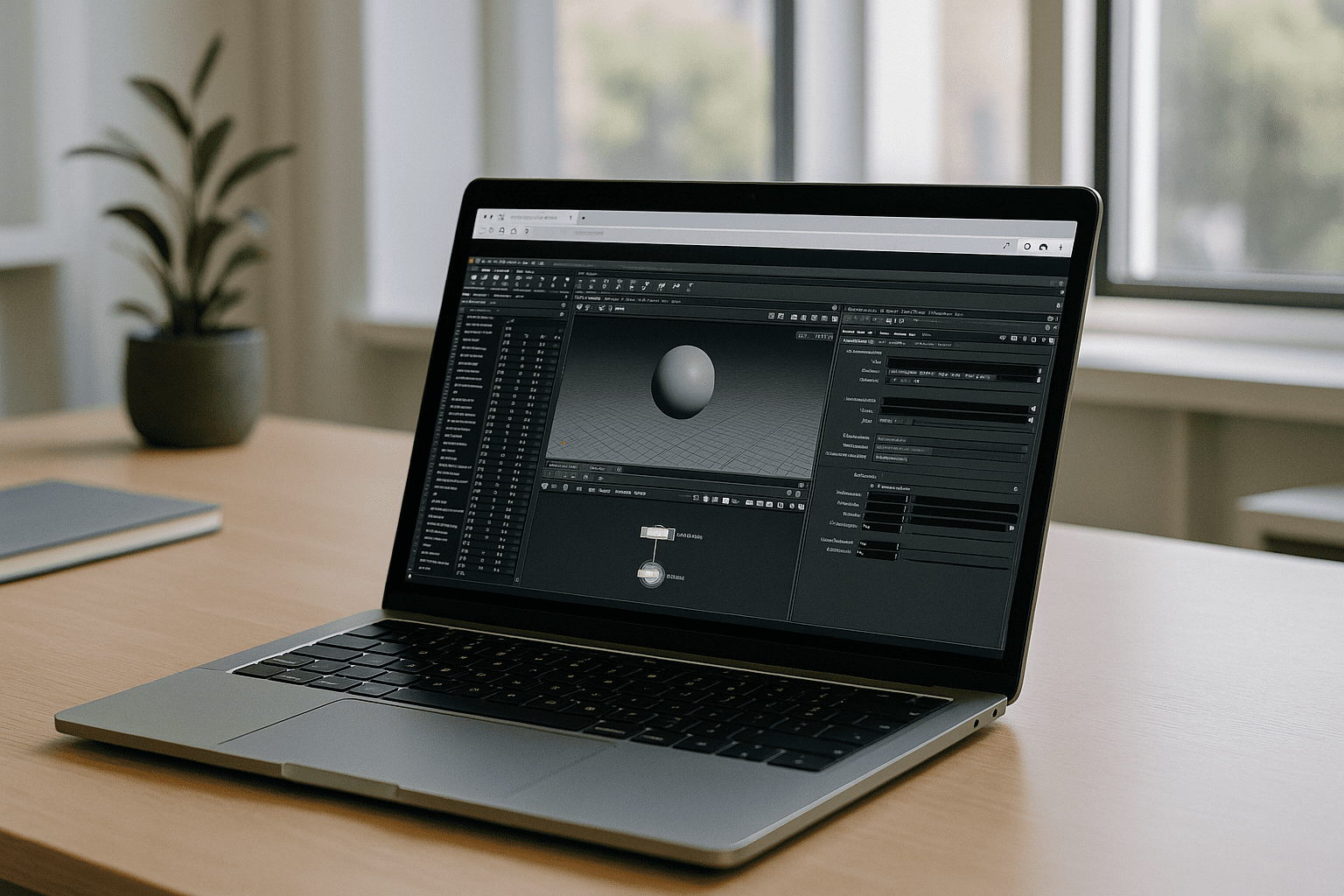 Run Houdini Apprentice Instantly with Aristeem - laptop running professional desktop software