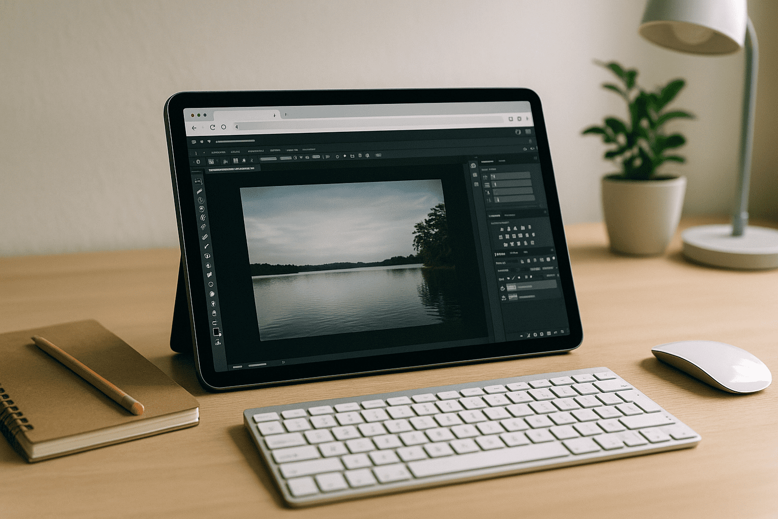 Professional user running desktop software through cloud pc inside a browser workspace