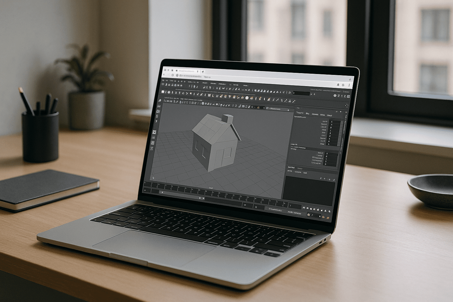 Best Way to Run Maya in Browser Without Installation - laptop running professional desktop software