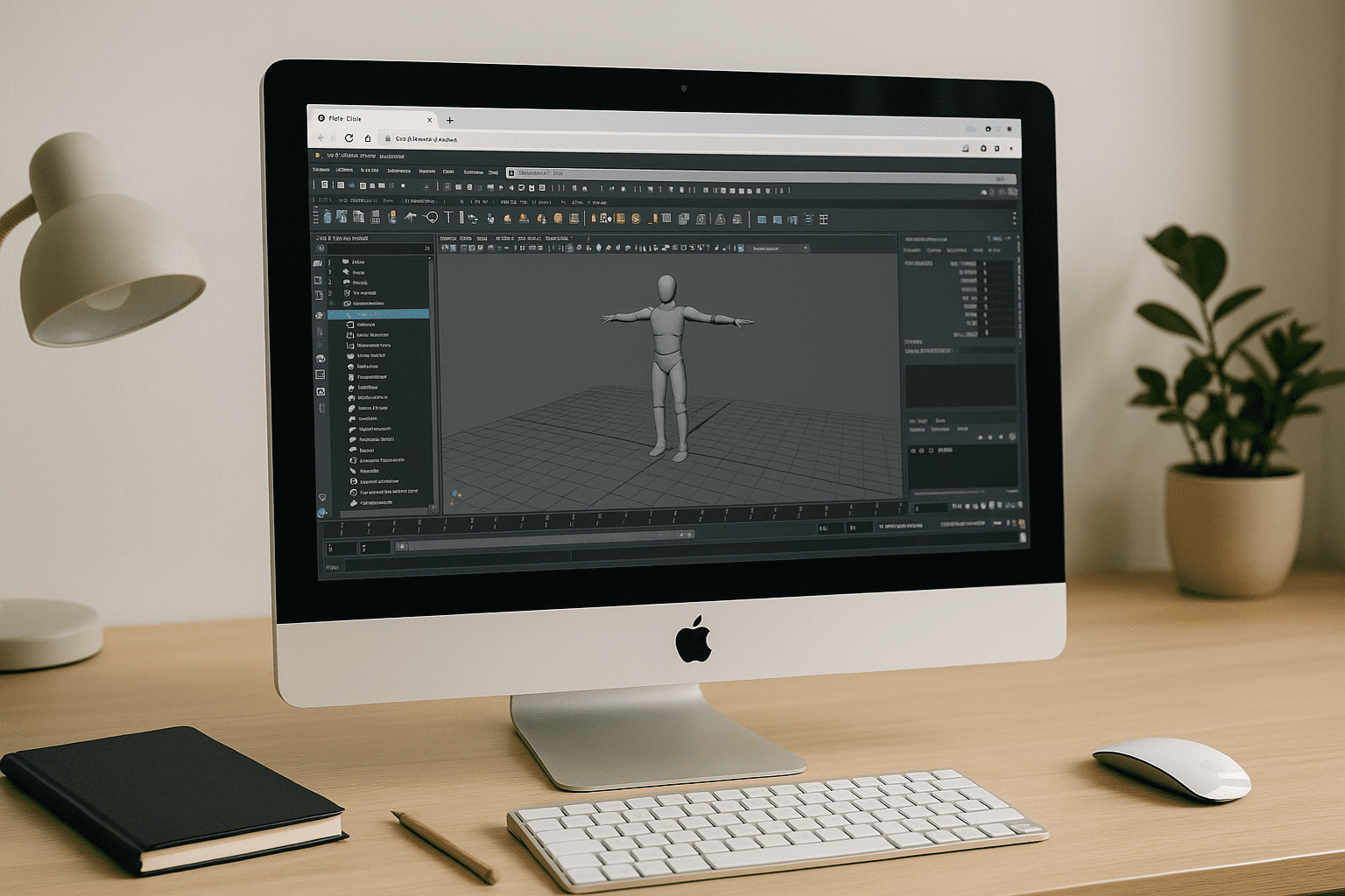 3d animation maya running in a browser with GPU acceleration