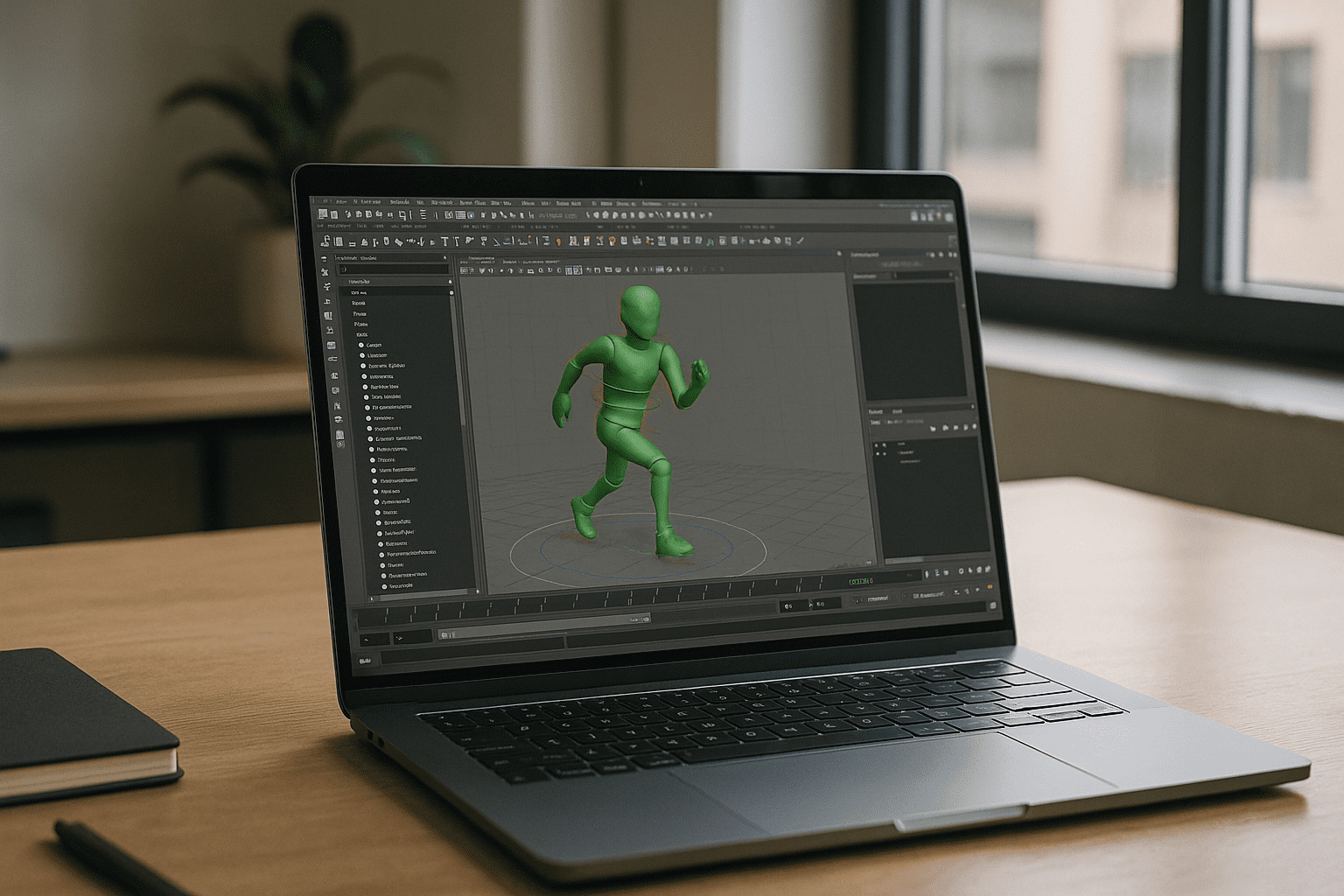 3D Animation in Maya Without Installs: Real Barriers for Teams - laptop running professional desktop software