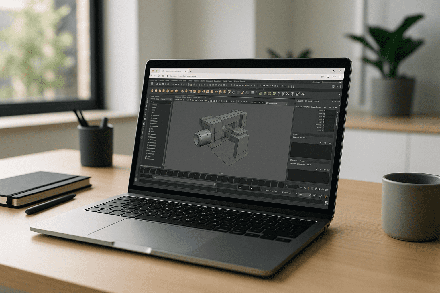 2026 Trends: Autodesk Maya online and Hardware Independence - laptop running professional desktop software