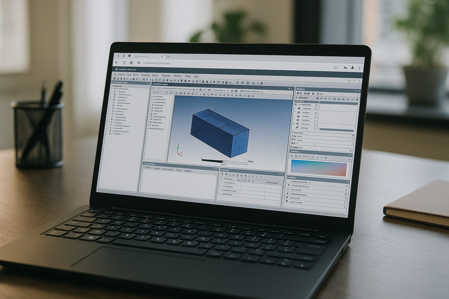 When Ansys Linux installation blocks urgent simulations - realistic Linux laptop workspace with professional desktop software