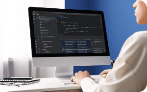 Data analyst running PyCharm in browser using a cloud PC workspace