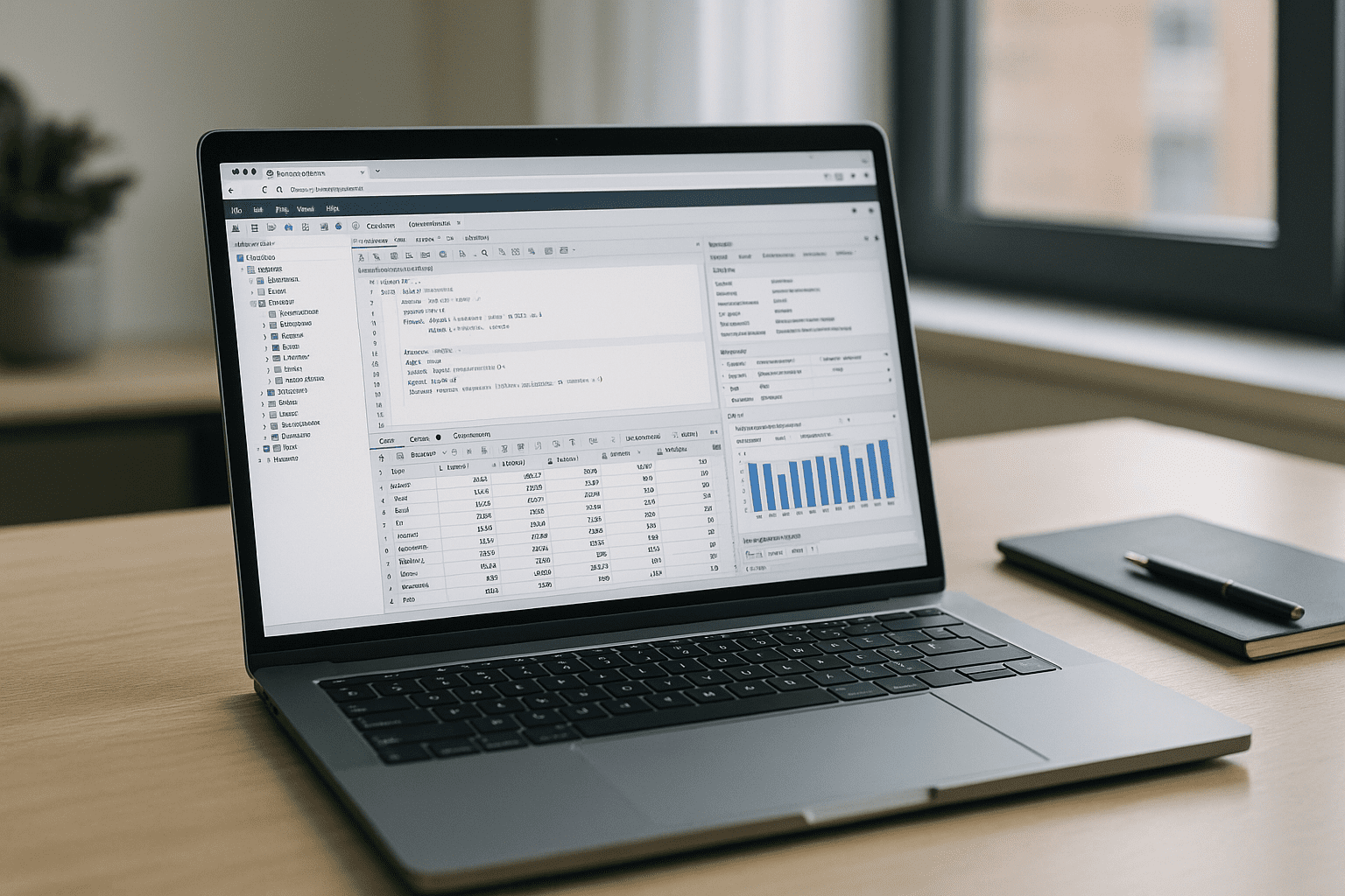 2026 shift: browser-native data tooling to create database in PostgreSQL anywhere - laptop running professional desktop software