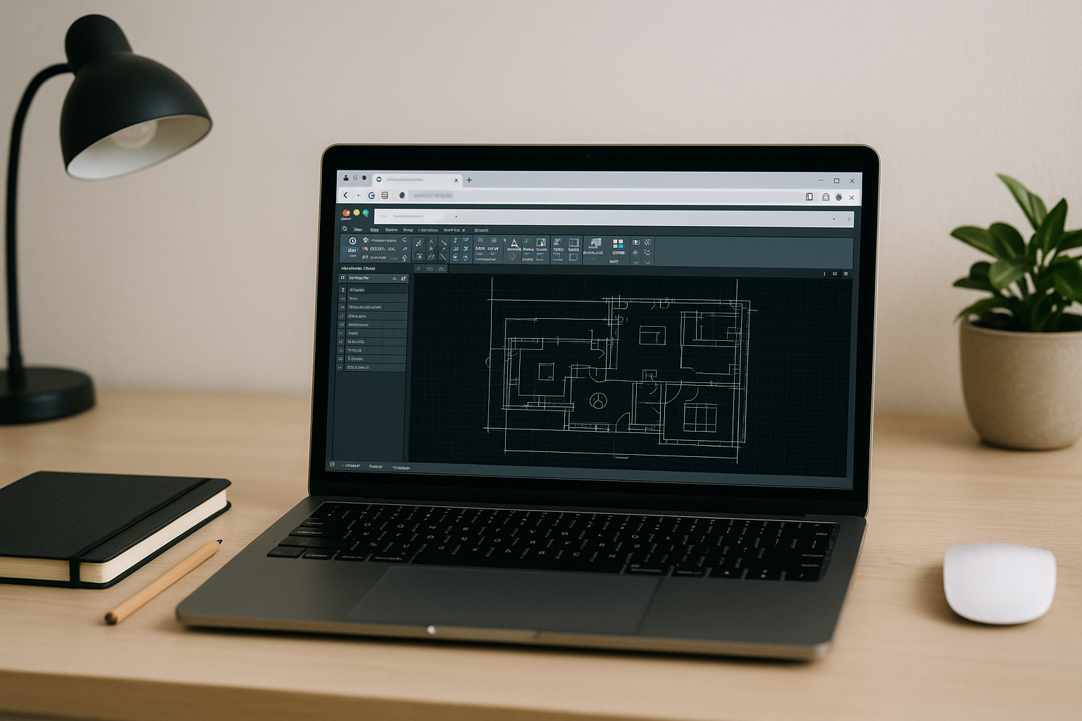 AutoCAD Macintosh running in a browser on macOS