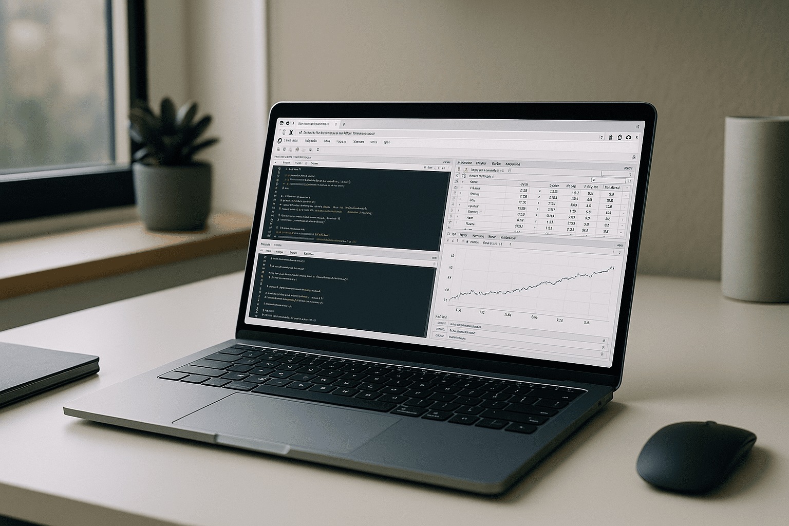 2026 direction: RStudio in browser aligned with hardware independence - laptop running professional desktop software