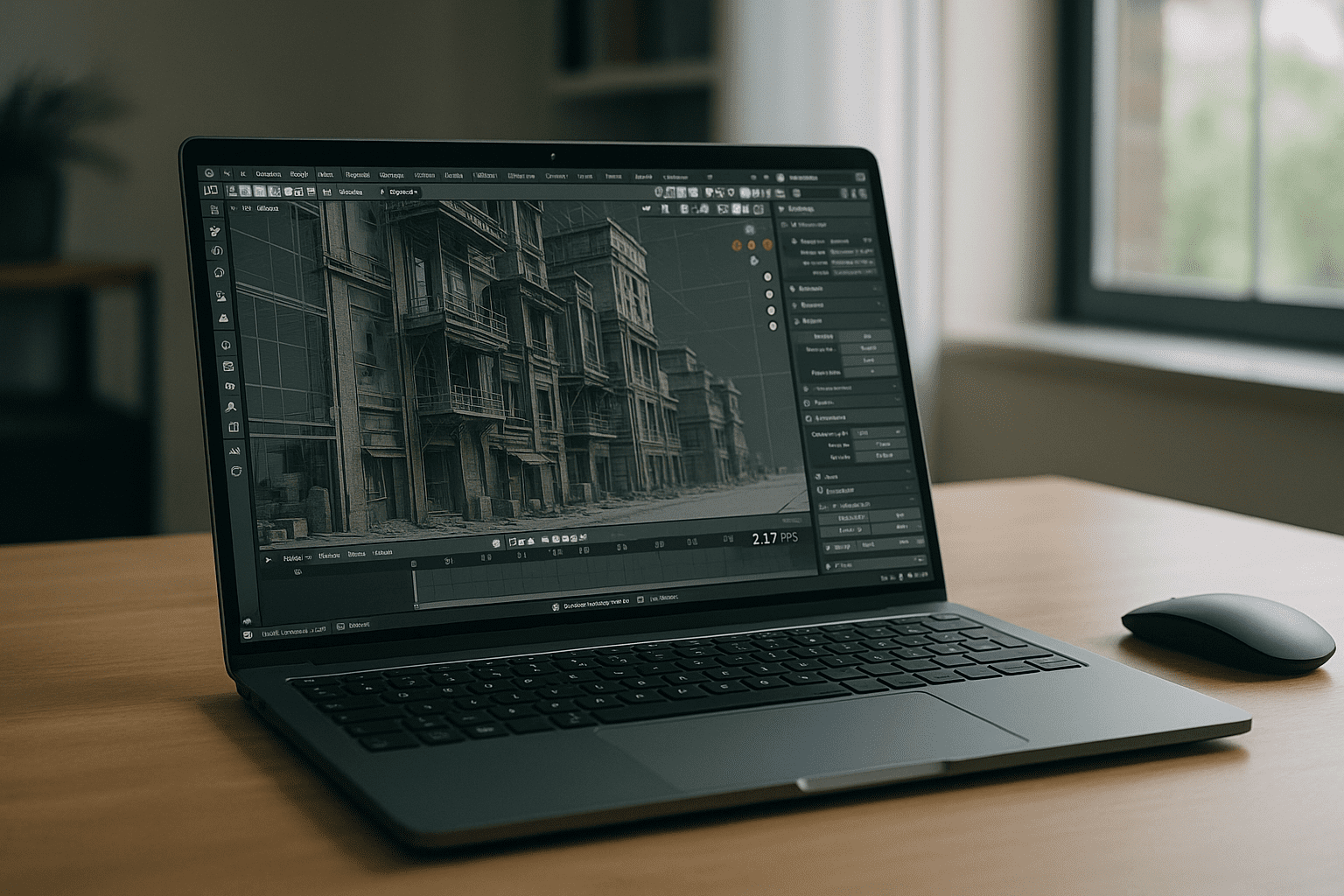 When Blender 3D Software Collides With Real-World Limits - laptop running professional desktop software