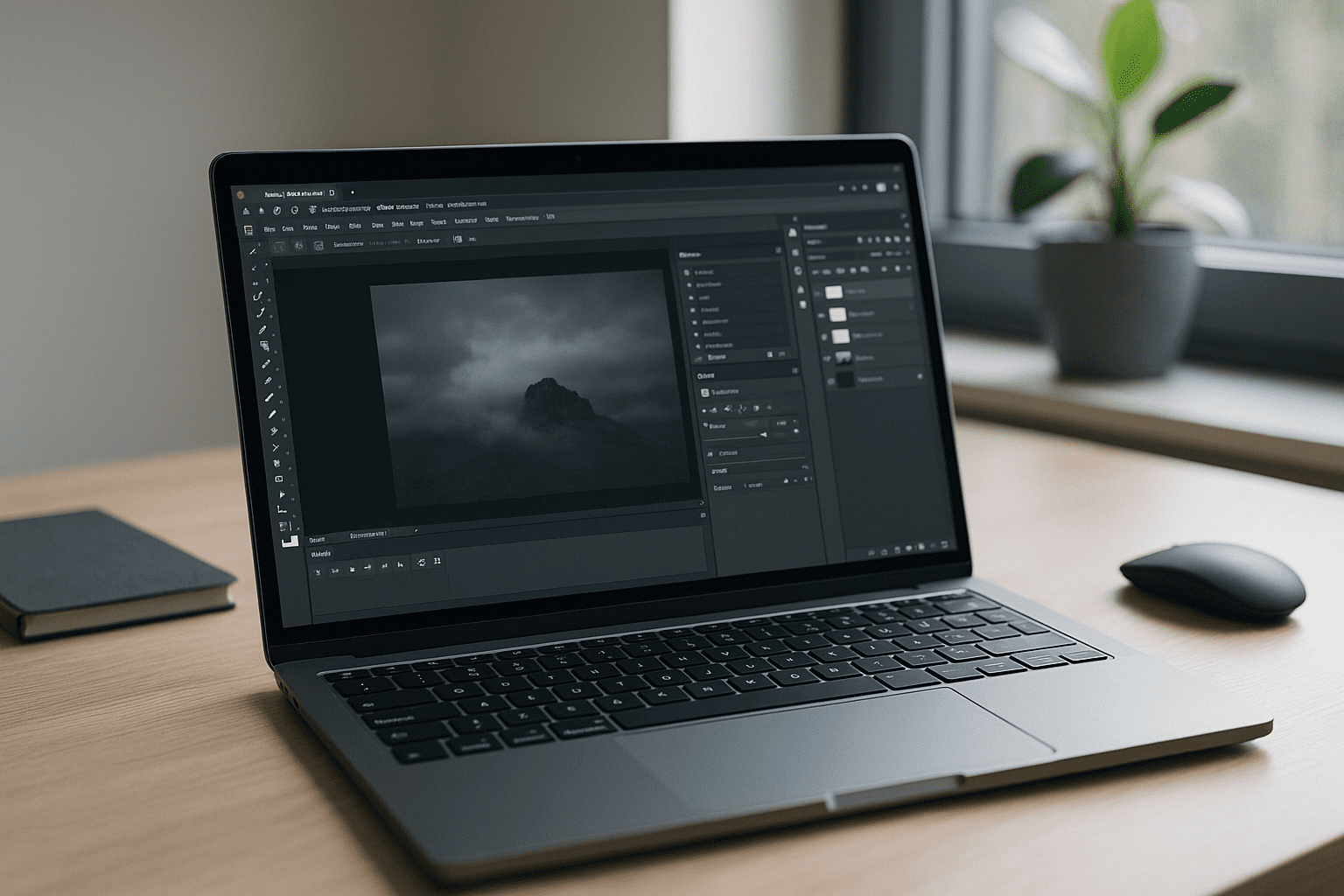 Run the Full Photoshop Online Version with Aristeem - laptop running professional desktop software