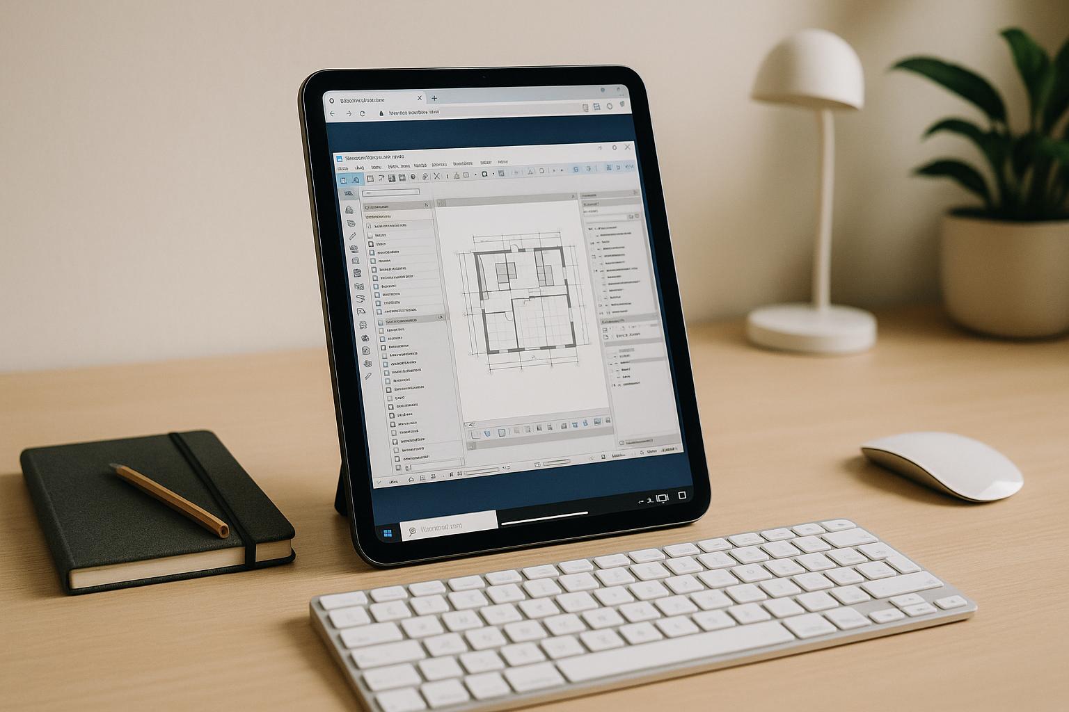 Software Archicad running in a browser with full desktop access