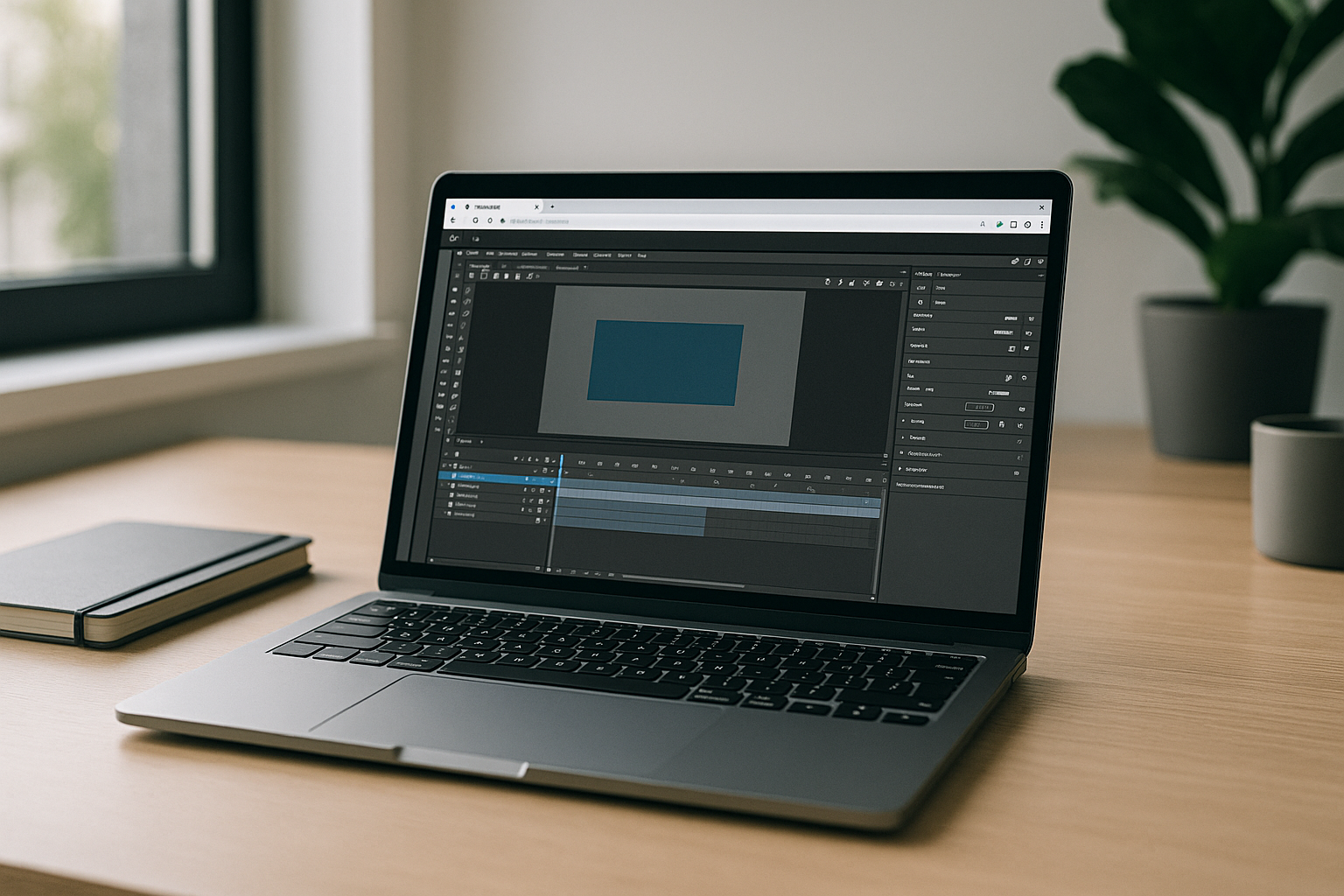 Best Way to Run Adobe Animate on Android Without Installs - laptop running professional desktop software