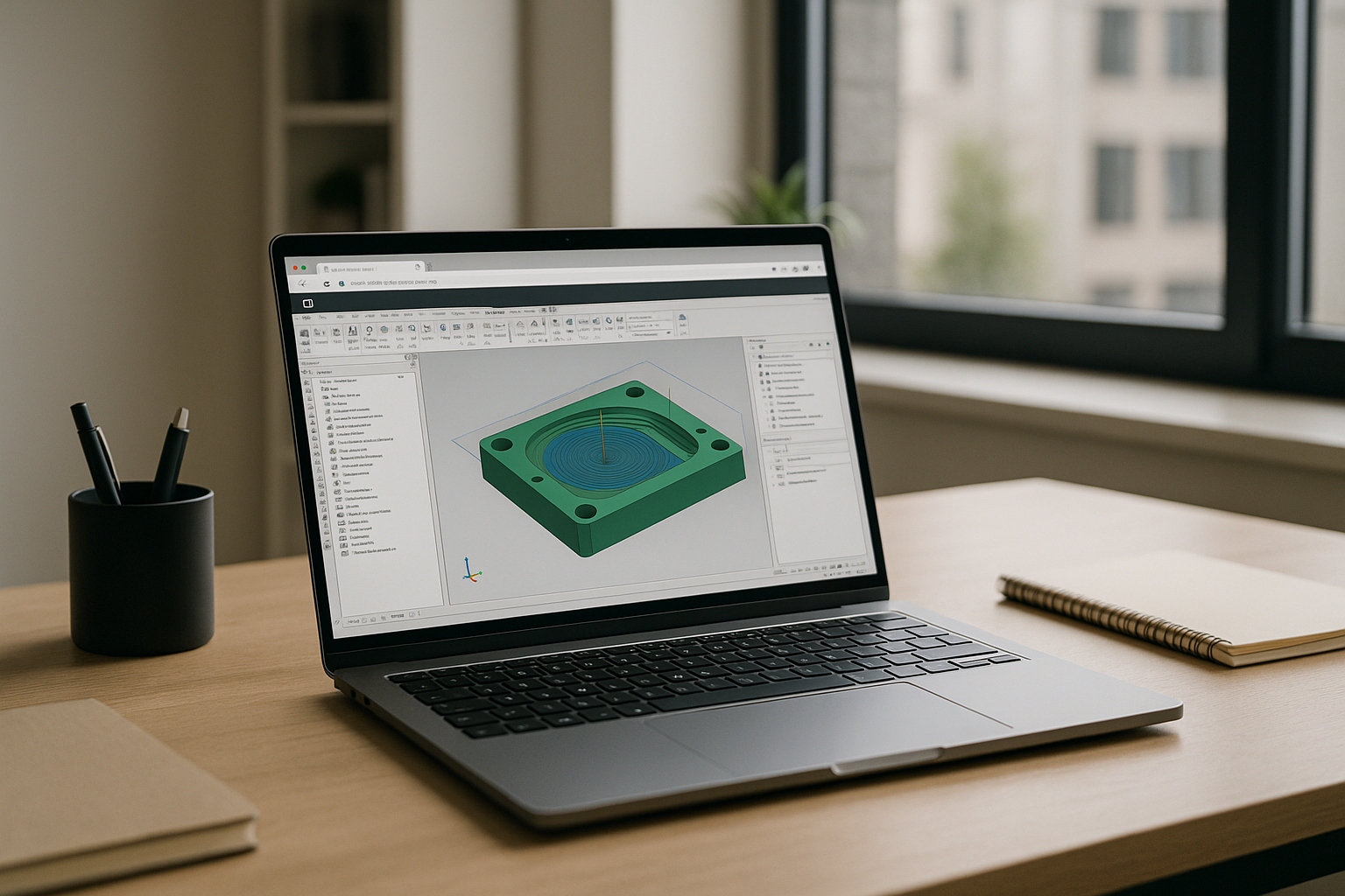 2026 outlook: cloud PC for Mastercam and hardware independence - laptop running professional desktop software