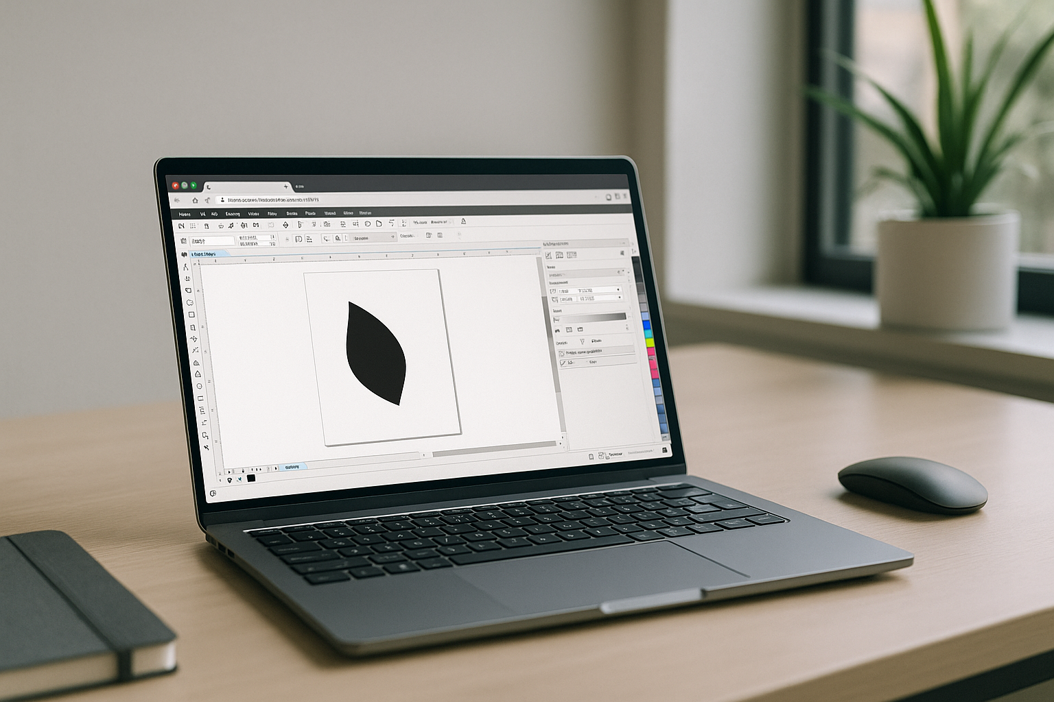 Run CorelDRAW in Browser With Aristeem - laptop running professional desktop software