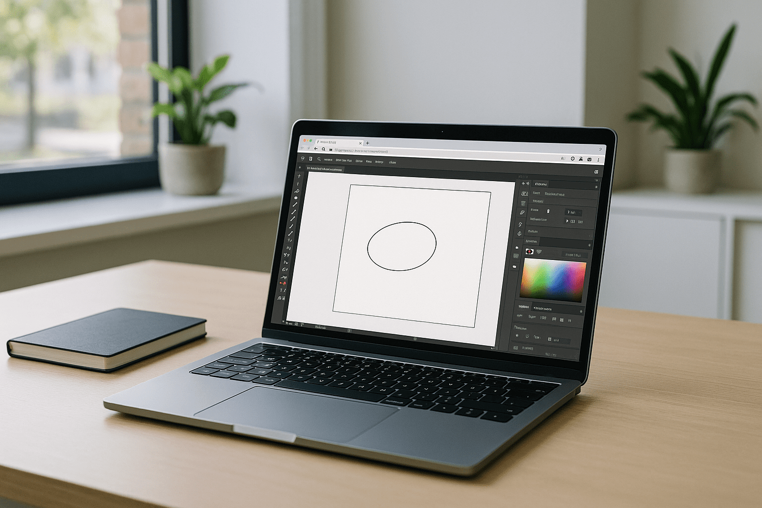 Best Way to Run Illustrator Online Without Install - laptop running professional desktop software