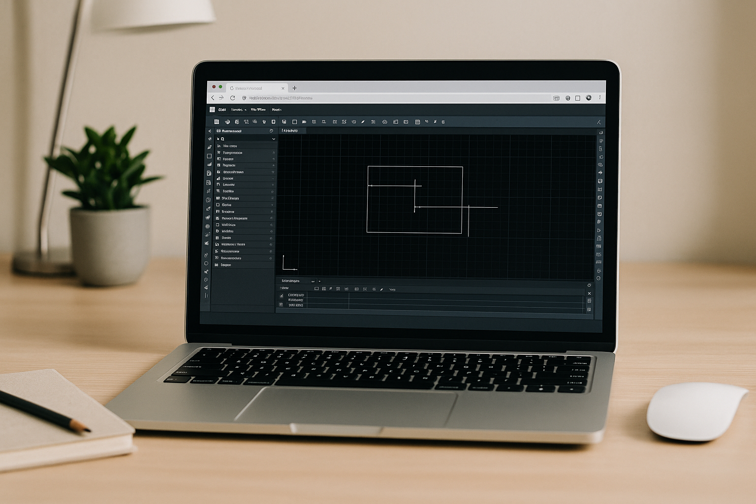 AutoCAD for Mac running in a browser with full desktop features