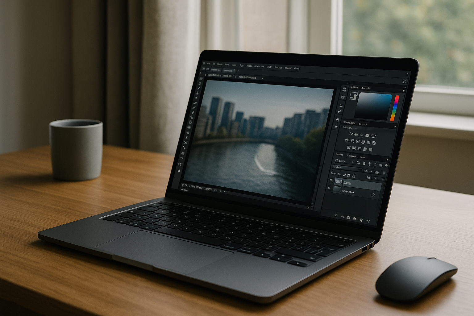 Why Photoshop for Linux Breaks Under Local Hacks - laptop running professional desktop software