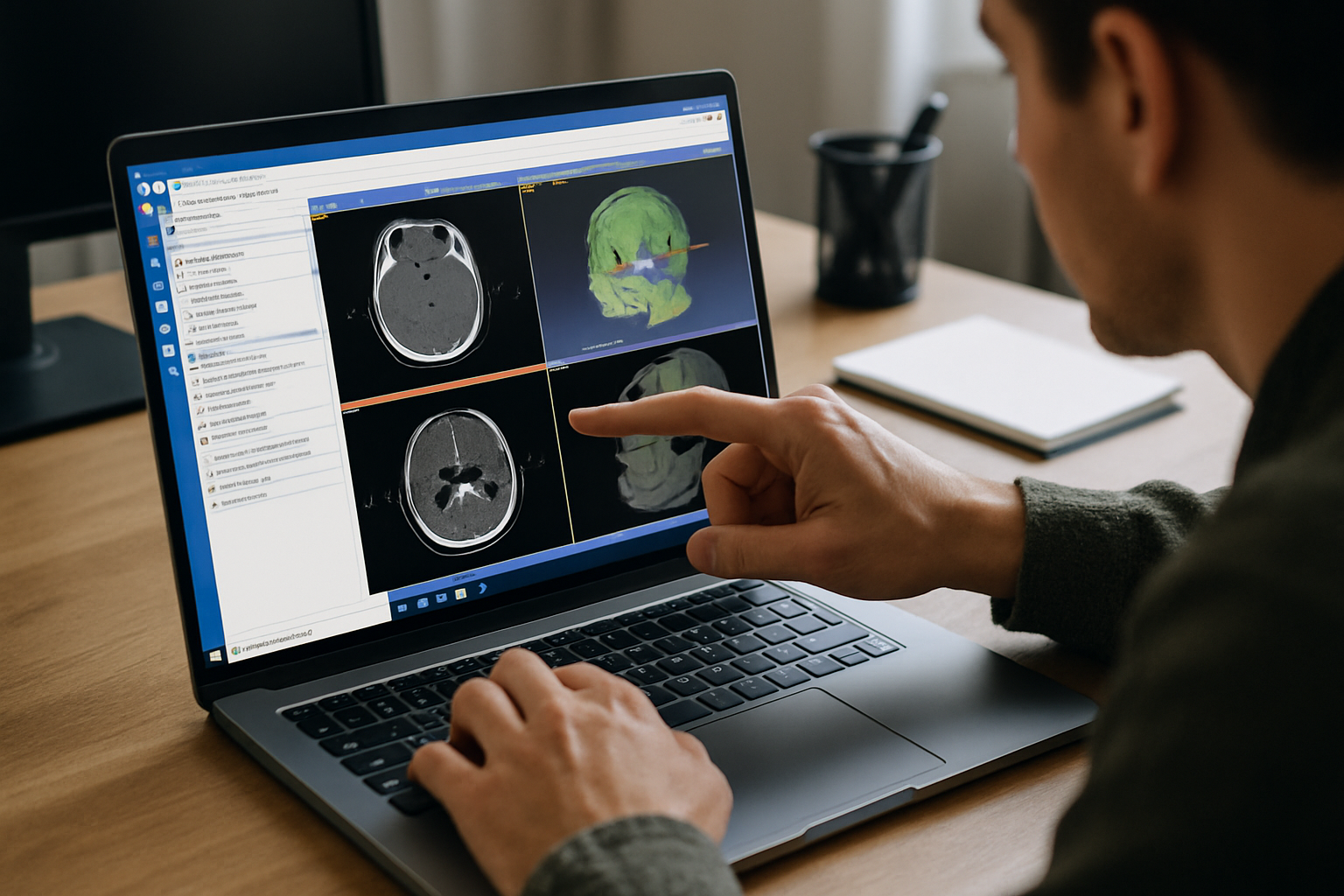 Use 3D Slicer Online in a Full Windows Desktop with Aristeem - using modern laptop with professional desktop software