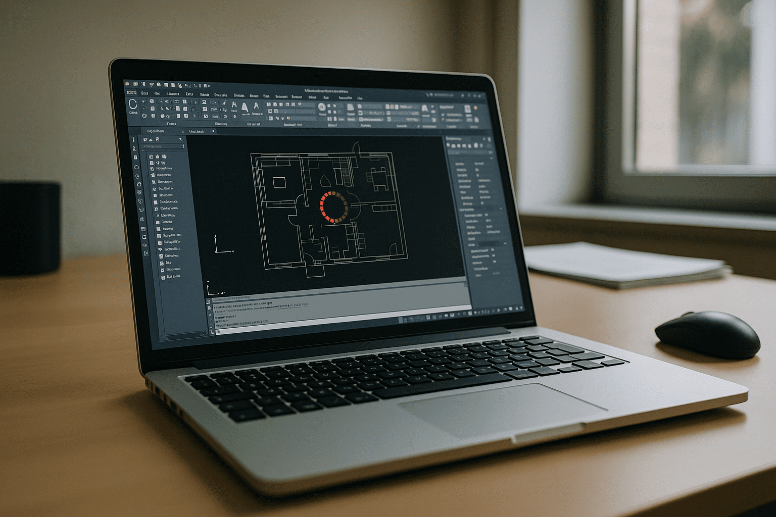 AutoCAD online for real projects, not demos - laptop running professional desktop software