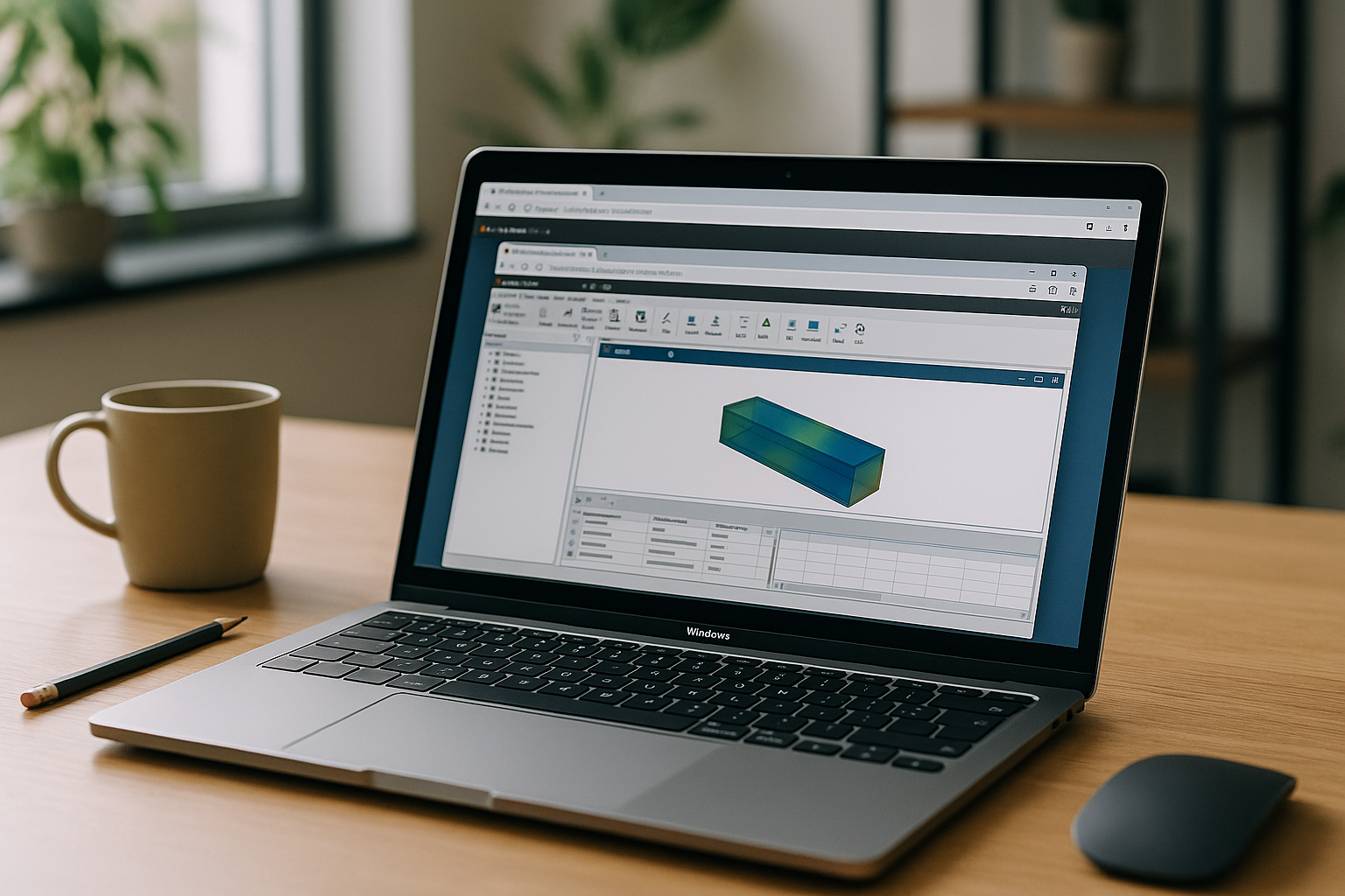 Engineer using Ansys Software on a browser-based cloud PC