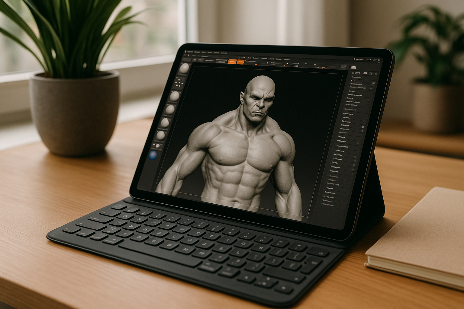 ZBrush on iPad: The Real Workflow Problem - iPad with ZBrush in office